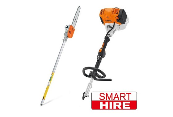 chainsaw on pole_Bendigo Smart Hire